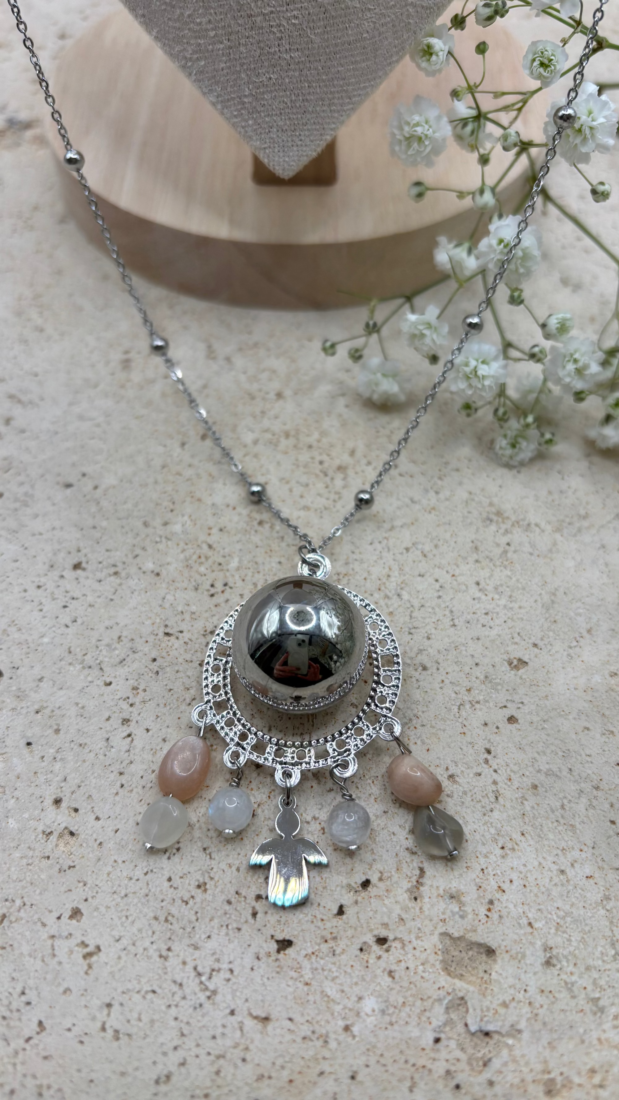 Bola Pierre de Lune Argent